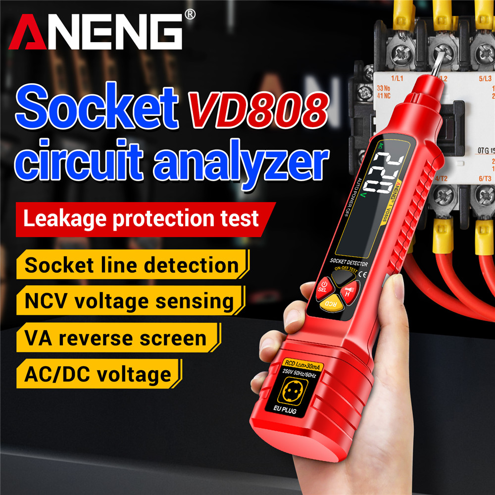 اختبار الطاقة المقبس ANENG VD8 - مراجعة Power Tools Voltage وسعره