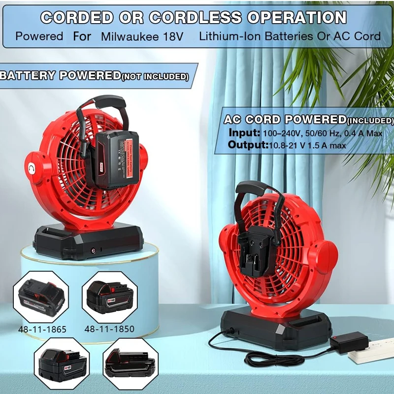 مروحة لاسلكية لميلووكي 18 فولت - مراجعة Power Tools Construction وسعره