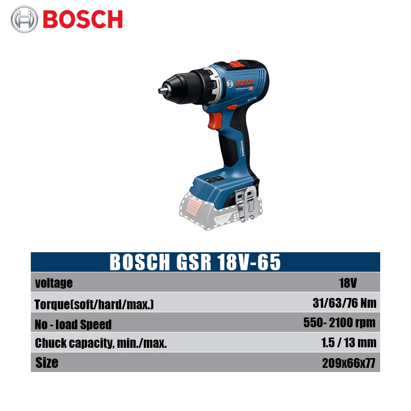 مثقاب كهربائي بوش GSR 18V-65 ب - مراجعة Power Tools Woodworking وسعره