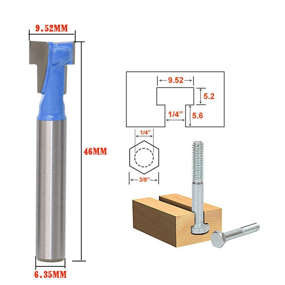 A11I 1/4 بوصة عرقوب T-فتحة الق - مراجعة Power Tools Woodworking وسعره
