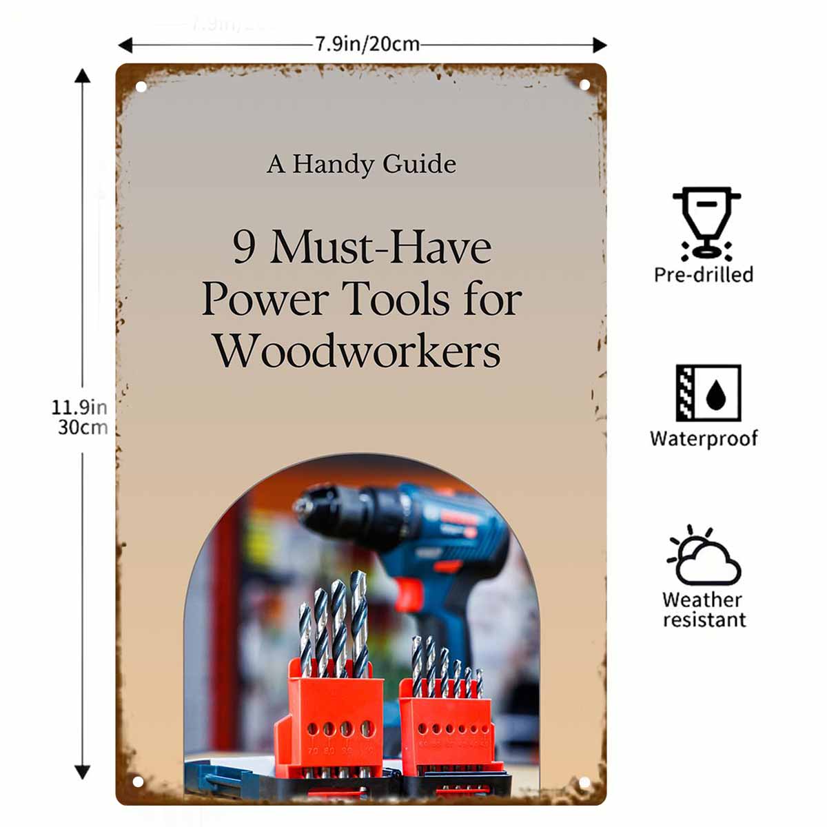 ملصق جداري عتيق الطراز بتصميم  - مراجعة Power Tools Woodworking وسعره